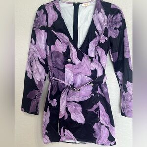 Floral Wrap Dress with Belt